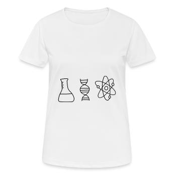 Chemie DNA Atom - Frauen T-Shirt atmungsaktiv - Weiß - Vorne - AI Model Female 172 dark (172cm)