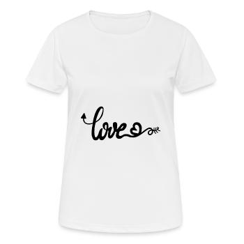Love Love Love Fléchet - T-shirt respirant Femme - blanc - Devant - AI Model Female 172 dark (172cm)