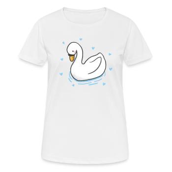 Cygne - T-shirt respirant Femme - blanc - Devant - AI Model Female 172 dark (172cm)