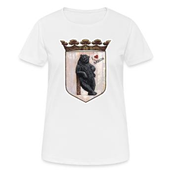 J'aime la chemise BERLIN. Ours de Berlin. - T-shirt respirant Femme - blanc - Devant - AI Model Female 172 dark (172cm)