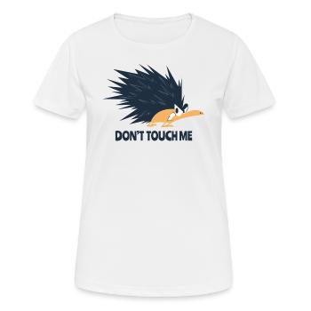 Animal Dont Touch Me Graphic - Women's Breathable T-Shirt - white - Front - AI Model Female 172 dark (172cm)
