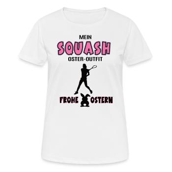 Squash Spielerin Squasherin Oster Geschenk Ostern - Frauen T-Shirt atmungsaktiv - Weiß - Vorne - AI Model Female 172 dark (172cm)