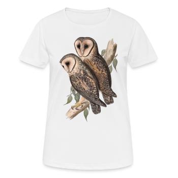 Owl Owl Couple Barn Owl - Women's Breathable T-Shirt - white - Front - AI Model Female 172 dark (172cm)