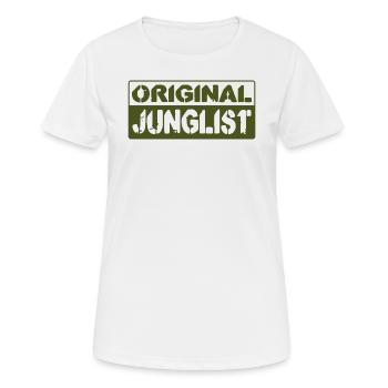 Original Junglist DNB Drum n Bass Green Remix - T-shirt respirant Femme - blanc - Devant - AI Model Female 172 dark (172cm)