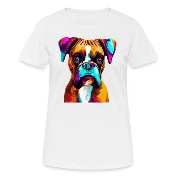 Boxer Paint Splash Art - Women's Breathable T-Shirt - white - Front - AI Model Female 172 dark (172cm)