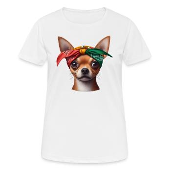 Chihuahua Le Rappeur - T-shirt respirant Femme - blanc - Devant - AI Model Female 172 dark (172cm)
