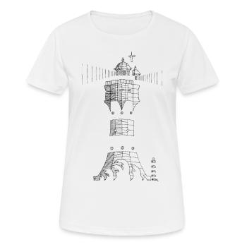 Leuchtturm "Roter Sand" - Frauen T-Shirt atmungsaktiv - Weiß - Vorne - AI Model Female 172 dark (172cm)