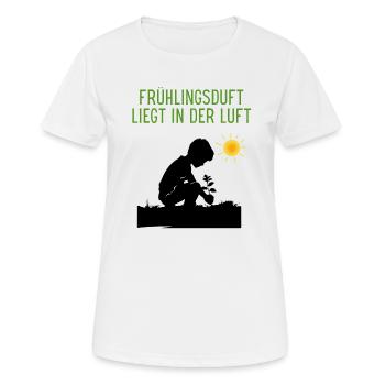 The scent of spring is in the air for gardeners - Women's Breathable T-Shirt - white - Front - AI Model Female 172 dark (172cm)