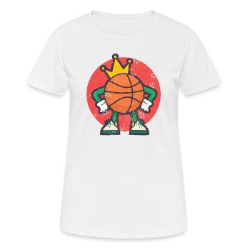 BASKETBALL DUNK SLAM DUNK COMIC TEAM KING MOTIF - T-shirt respirant Femme - blanc - Devant - AI Model Female 172 dark (172cm)
