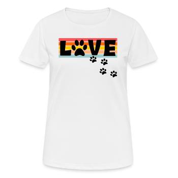 Hunde Liebe - Frauen T-Shirt atmungsaktiv - Weiß - Vorne - AI Model Female 172 dark (172cm)