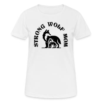 Starke Mama Beste Mama Geschenk Wolf Mutter Kind - Frauen T-Shirt atmungsaktiv - Weiß - Vorne - AI Model Female 172 dark (172cm)