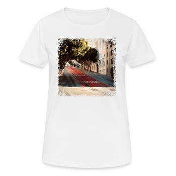 San Francisco - T-shirt respirant Femme - blanc - Devant - AI Model Female 172 dark (172cm)