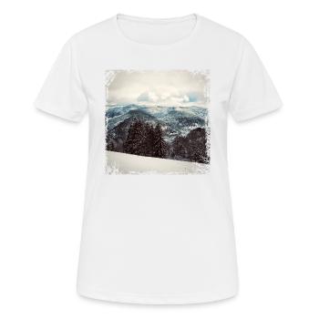 forêt noire - T-shirt respirant Femme - blanc - Devant - AI Model Female 172 dark (172cm)