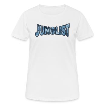 Junglist Blue Camo DNB Original Remix - Women's Breathable T-Shirt - white - Front - AI Model Female 172 dark (172cm)