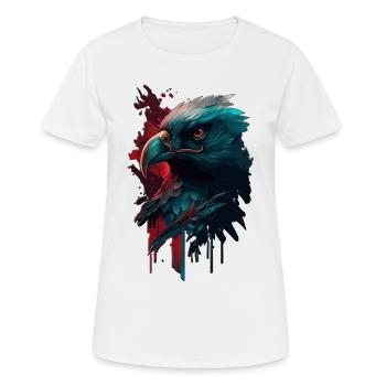 Rafraîchissez votre garde-robe avec le style aigle de sang - T-shirt respirant Femme - blanc - Devant - AI Model Female 172 dark (172cm)