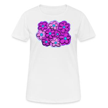 Bouquet colorful - Women's Breathable T-Shirt - white - Front - AI Model Female 172 dark (172cm)