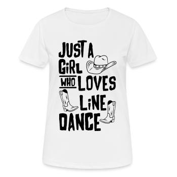 Danseur Danse Linedance Country Musique Cadeau - T-shirt respirant Femme - blanc - Devant - AI Model Female 172 dark (172cm)