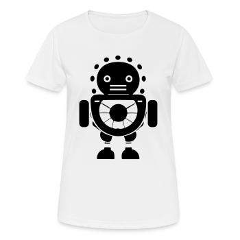 Kleiner Roboter - Frauen T-Shirt atmungsaktiv - Weiß - Vorne - AI Model Female 172 dark (172cm)