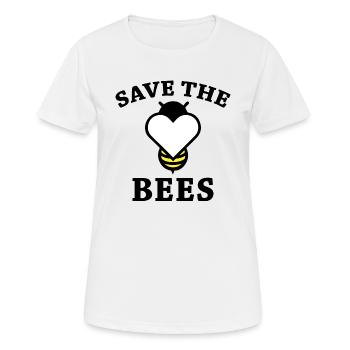 Rettet die Bienen - Frauen T-Shirt atmungsaktiv - Weiß - Vorne - AI Model Female 172 dark (172cm)