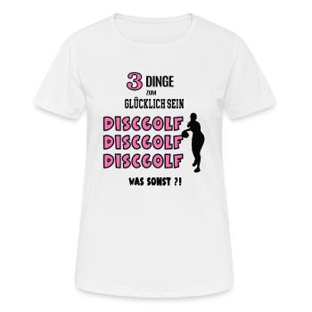 Discgolf Was Sonst Spiel Discgolferin Spielerin - Frauen T-Shirt atmungsaktiv - Weiß - Vorne - AI Model Female 172 dark (172cm)
