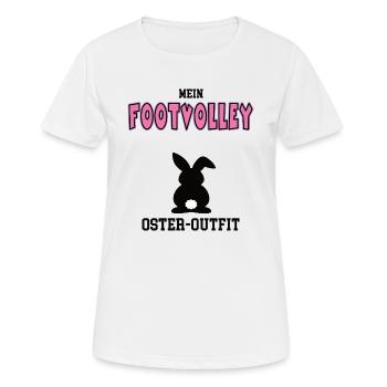 Footvolley Oster Outfit Ostergeschenk Footvolleyer - Frauen T-Shirt atmungsaktiv - Weiß - Vorne - AI Model Female 172 dark (172cm)