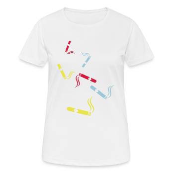 Cigar Symbol - Women's Breathable T-Shirt - white - Front - AI Model Female 172 dark (172cm)