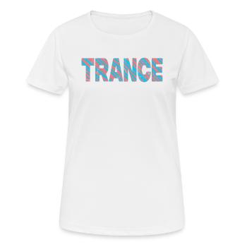 Trance Musik Trippy | Erbauliche Goa Psychedelic - Frauen T-Shirt atmungsaktiv - Weiß - Vorne - AI Model Female 172 dark (172cm)