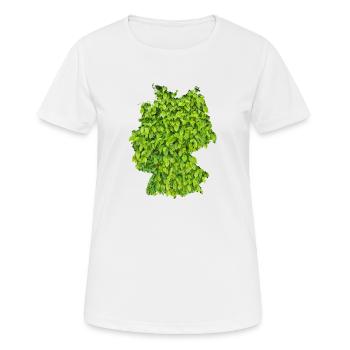 Deutschland Natur Karte - Frauen T-Shirt atmungsaktiv - Weiß - Vorne - AI Model Female 172 dark (172cm)