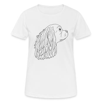 Cavalier King Charles Spaniel - Frauen T-Shirt atmungsaktiv - Weiß - Vorne - AI Model Female 172 dark (172cm)