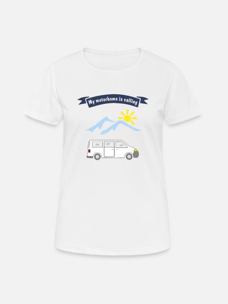 motorhome is calling - Women's Breathable T-Shirt - white