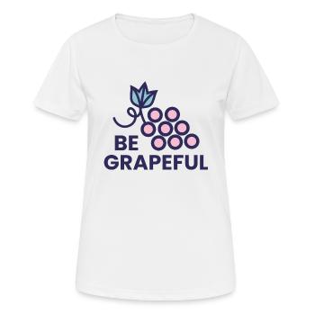 Be Grapeful - Women's Breathable T-Shirt - white - Front - AI Model Female 172 dark (172cm)
