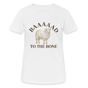 Baaaaad bis auf die Knochen - Frauen T-Shirt atmungsaktiv - Weiß - Vorne - AI Model Female 172 dark (172cm)