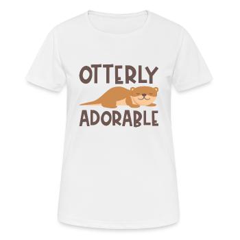 Otterly Adorable - T-shirt respirant Femme - blanc - Devant - AI Model Female 172 dark (172cm)