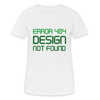 Fehler 404 Design nicht gefunden - Frauen T-Shirt atmungsaktiv - Weiß - Vorne - AI Model Female 172 dark (172cm)
