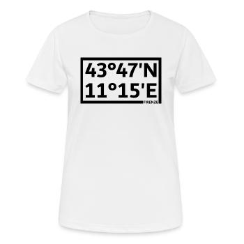 Coordonnées de Florence - T-shirt respirant Femme - blanc - Devant - AI Model Female 172 dark (172cm)