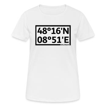 Balingen coordinates - Women's Breathable T-Shirt - white - Front - AI Model Female 172 dark (172cm)