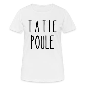 tatie poule - T-shirt respirant Femme - blanc - Devant - AI Model Female 172 dark (172cm)