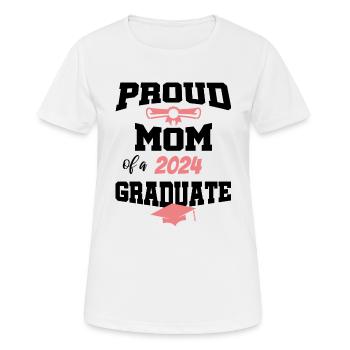 Graduate Graduation Graduate Proud Mother 2024 - Women's Breathable T-Shirt - white - Front - AI Model Female 172 dark (172cm)