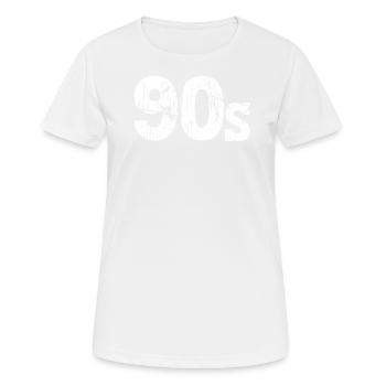 Années 90 90 - T-shirt respirant Femme - blanc - Devant - AI Model Female 172 dark (172cm)