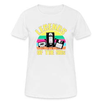 nineties - Women's Breathable T-Shirt - white - Front - AI Model Female 172 dark (172cm)