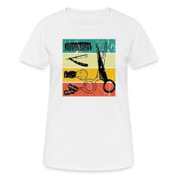 Friseurin - Frauen T-Shirt atmungsaktiv - Weiß - Vorne - AI Model Female 172 dark (172cm)