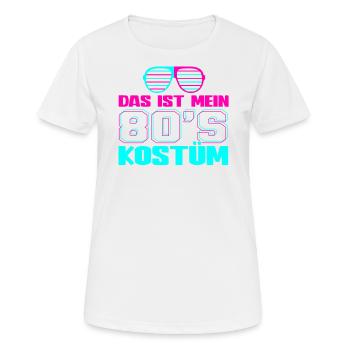 80er Jahre Das Ist Mein 80er Kostüm - Frauen T-Shirt atmungsaktiv - Weiß - Vorne - AI Model Female 172 dark (172cm)