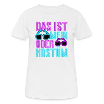 80er Jahre Das Ist Mein 80er Kostüm - Frauen T-Shirt atmungsaktiv - Weiß - Vorne - AI Model Female 172 dark (172cm)