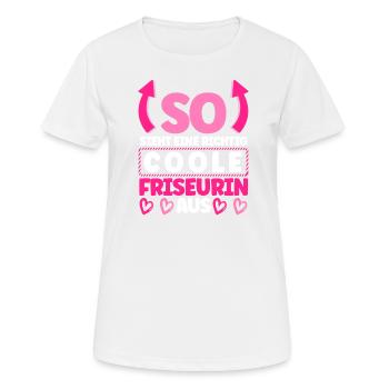Friseurin - Frauen T-Shirt atmungsaktiv - Weiß - Vorne - AI Model Female 172 dark (172cm)