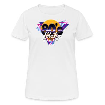 Fille des années 80 et 80 - T-shirt respirant Femme - blanc - Devant - AI Model Female 172 dark (172cm)