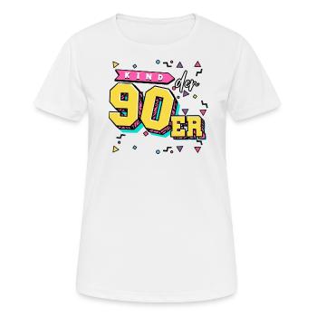 90er Jahre Kinder Der 90er - Frauen T-Shirt atmungsaktiv - Weiß - Vorne - AI Model Female 172 dark (172cm)
