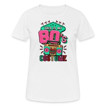 80er Jahre Das Ist Mein 80er Kostüm - Frauen T-Shirt atmungsaktiv - Weiß - Vorne - AI Model Female 172 dark (172cm)
