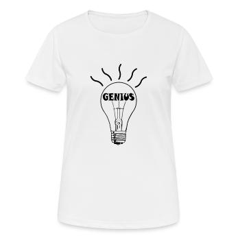 Glühbirne - GENIUS - Frauen T-Shirt atmungsaktiv - Weiß - Vorne - AI Model Female 172 dark (172cm)