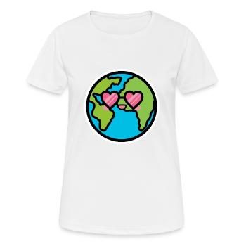 Erde - Planet - Geschenkidee - Frauen T-Shirt atmungsaktiv - Weiß - Vorne - AI Model Female 172 dark (172cm)
