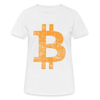 Bitcoin - Frauen T-Shirt atmungsaktiv - Weiß - Vorne - AI Model Female 172 dark (172cm)